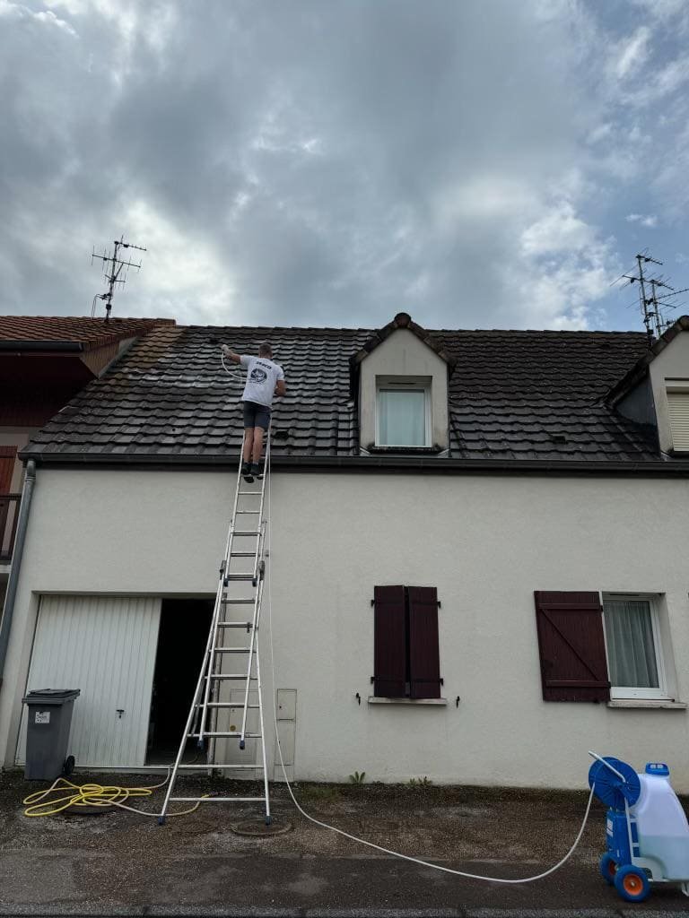 Démoussage toiture Maurepas manuel et mécanique contre lichens